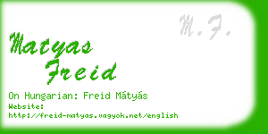 matyas freid business card